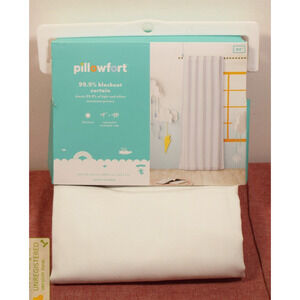 Pillowfort Twill Solid Kids' Blackout Window 42"x 84" Curtain Panel White*